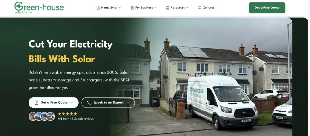A sales-optimised installer website built on Voltflo Smart Sites